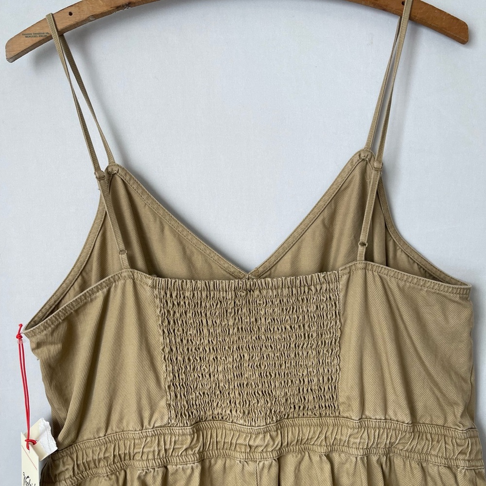 Tan Drawstring Utility Dress Large - Picture 9 of 11